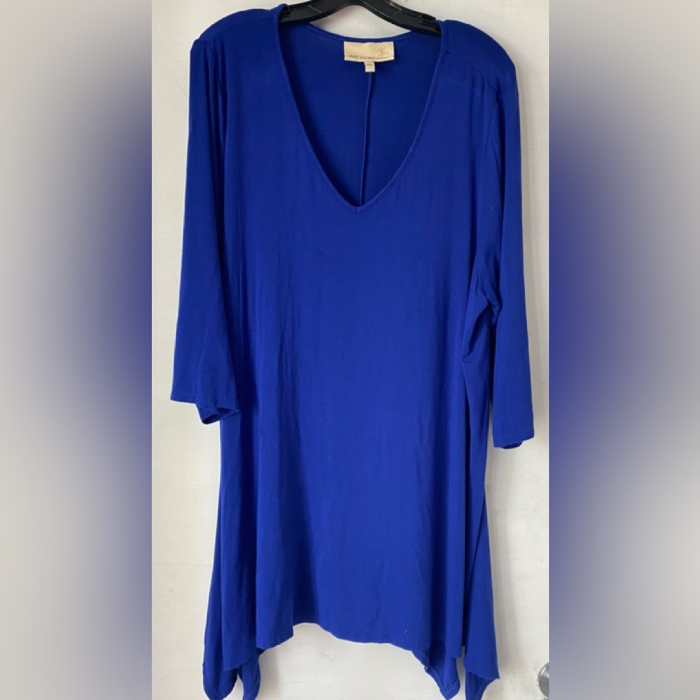 Anthony Originals Elegant Blue Women's Top S 2X